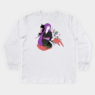 Senjougahara kimono (Bakemonogatari) Kids Long Sleeve T-Shirt